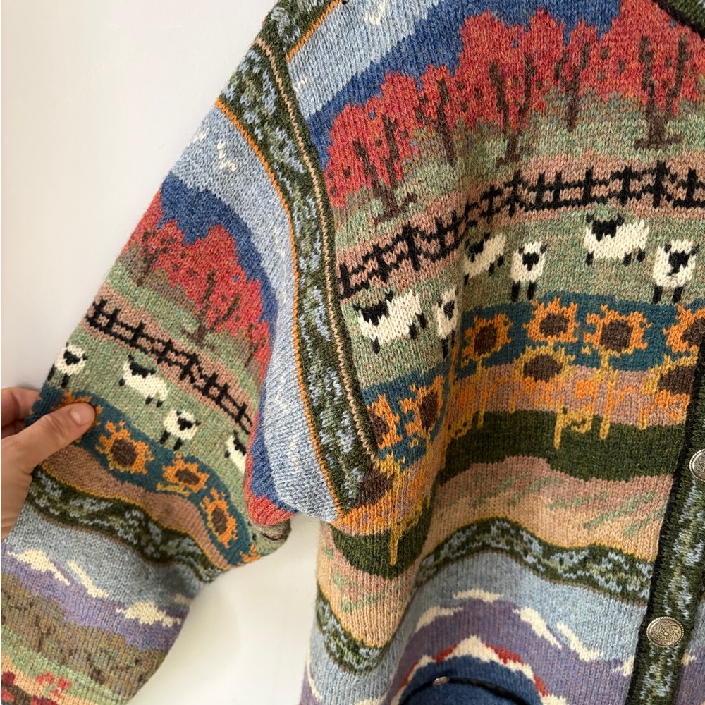 Icelandic Design Wool Cardigan Sweater - Picture 4 of 8